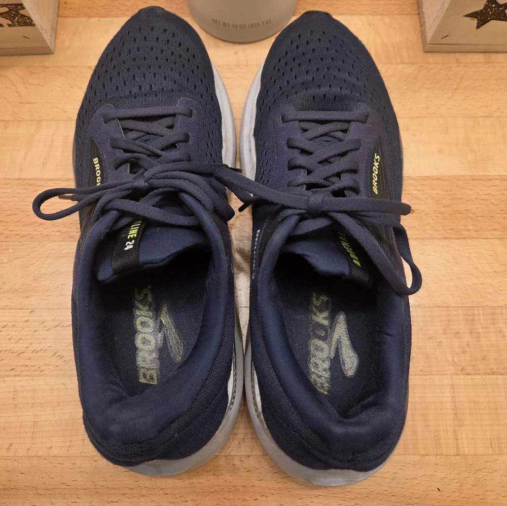 Brooks Adrenaline GTS 24 Running Shoes Navy Blue (Peacoat Black) Mens Size 9 D